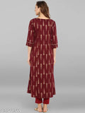 Woman in printed cotton kurta