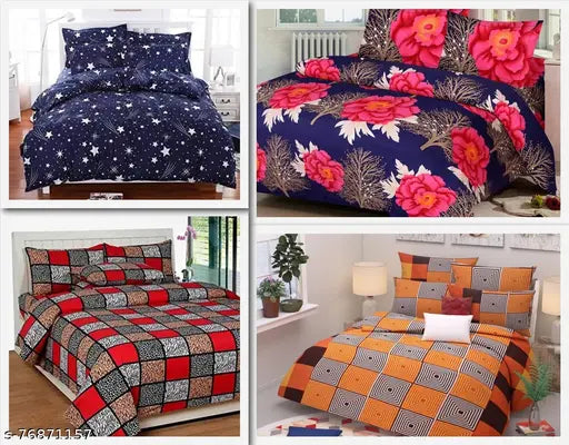 SAHAJA king-size comforter and pillow covers set, 20 x 65 inches, polyester