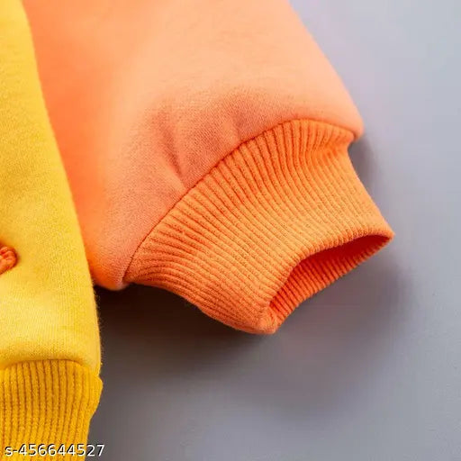 Multicolor kids unisex hoodie sweatshirt, wool, printed pattern for winter, size: 9-12 Months