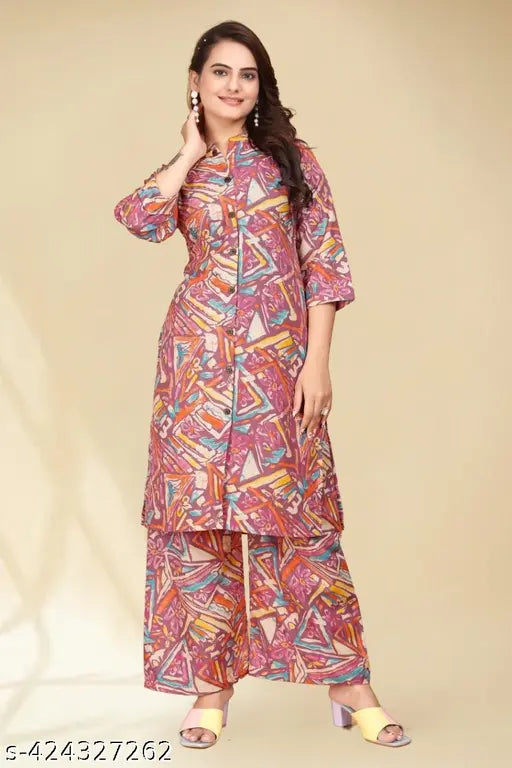 Polyester cord set, rough & tough palazzo set for versatile wear, made in India