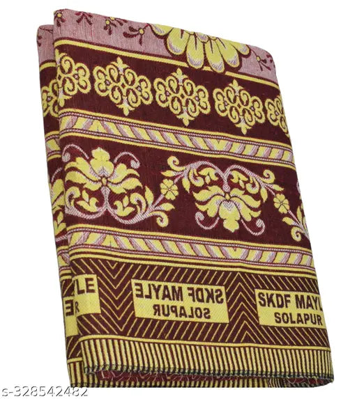 Red floral cotton Queen size bedsheet/blanket by TUNI MANI Solapur, perfect for heavy winter and AC rooms