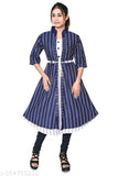 Rayon three-quarter sleeve printed kurti, pink color, Anzum garments, Indian origin
