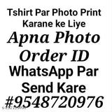 Striped polyester short-sleeve t-shirt, Photo Logo brand from India