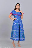 Women's Jaipuri cotton printed kurti, vibrant pom-pom detail on round neck, free size fits up to 44 inch, short sleeves attached