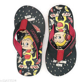 Black EVA sole printed net kids' slippers, durable and comfortable for all occasions
