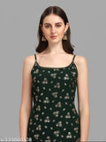Georgette printed net sleeveless Jivika kurta set with gharara bottom, Indian women's fashion