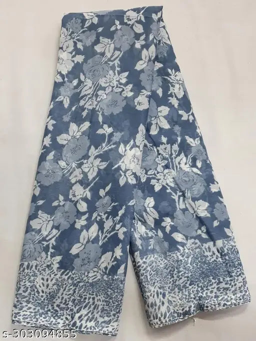 Floral print georgette fabric sari, women's traditional outfit