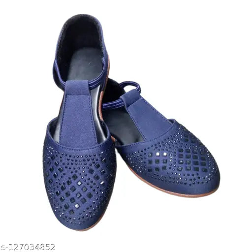 Synthetic embellished ballet flats for women & girls, perfect for dancing in style