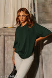 Women's pack of 2 trending oversized tshirts in a matching heather gray color with V-neck and short sleeves