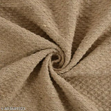 Beige cotton sash throw blanket, 130x180cm