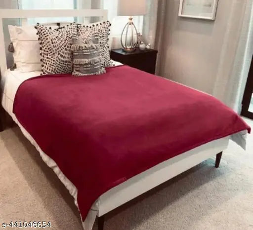 Stylish fleece blankets - pack of 2, free size (60x90in), Indian origin