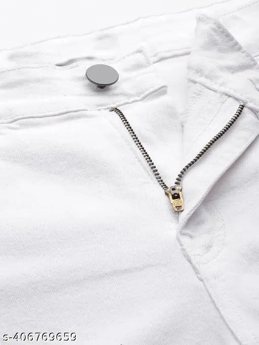 Top white denim jeans for men, premium fit and style. India-made, versatile pants for any occasion #buffalojeans #jeansformen