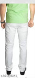 MARKVIEW Men's white denim skinny fit jeans, comfortable and stylish, size 26-32 inches, India origin