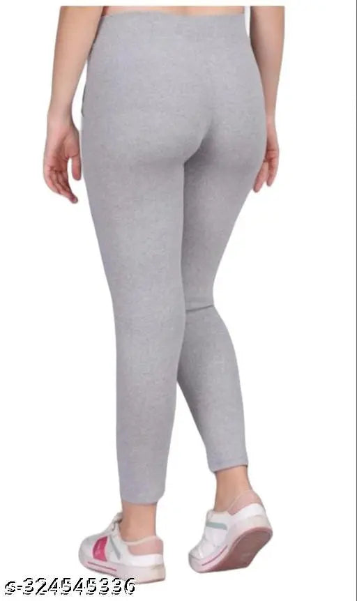 Solid Lycra pocket jegging for women, size 28-XXL, ideal for yoga or gym wear