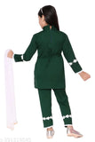 Georgette girls festive suit, trendy lace design for 4-9 years, Pakistani style, India origin