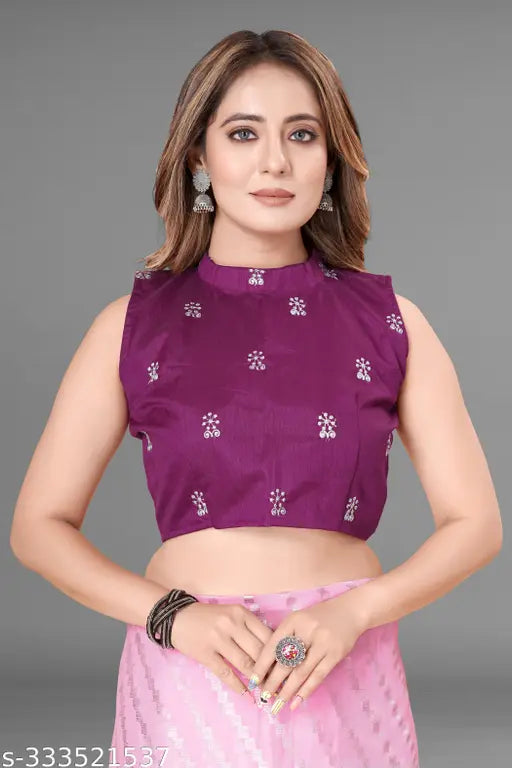 Pink georgette saree with intricate embroidery