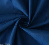 Blue striped fitted microfiber double bedsheet set with 2 pillow covers, cotton, elastic trim for perfect fit, ideal for mild winter, adult size 78x72 inches/198x182 cms