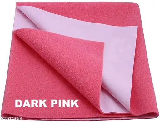 Quick-dry, waterproof fleece baby bed protector (70cmx100cm), ideal for newborns, Indian-made