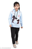 Wool fleece sweatshirt (Printed design), quality girls' size 5-11 years, Indian origin