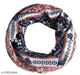 Colorful, knitted, multi-colored bandana beanie, winter cap, head wear for women