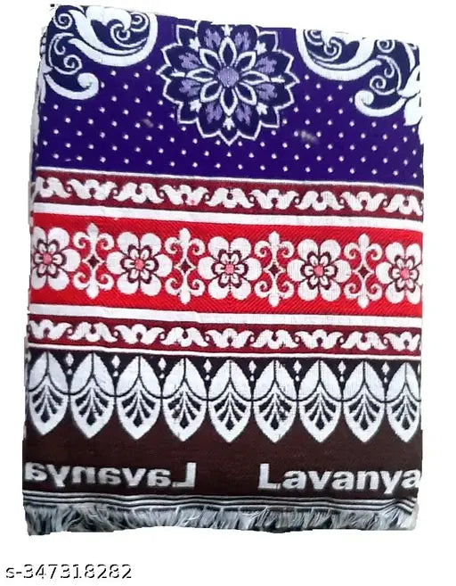 Solapur chaddar cotton floral blanket - premium quality, free size, machine washable