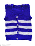 Multicolor woolen sleeveless kids sweater combo pack (2 pieces) - ideal winterwear for babies