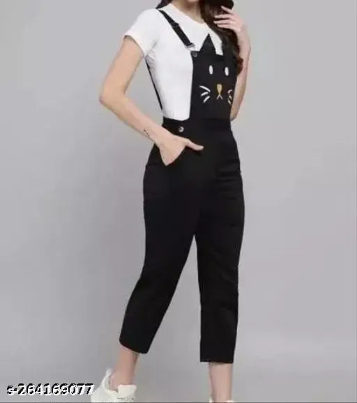 Women's relaxed fit cotton jumpsuit set, tropical print one piece for women, short sleeves, adjustable strap, accompanied by rayon shrug with 3/4th sleeves and frill detailing, made in India