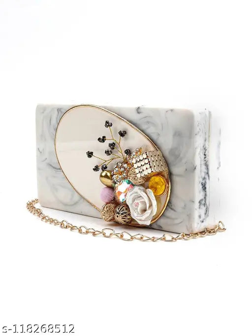 Bridal resin clutch, hand clutch for women's party gifts