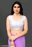 Georgette cut saree with fancy blouse