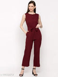 Poly crepe urbane ravishing women's sleeveless jumpsuit, solid net, XS (33in bust, 51in length, 27in waist, 36in hip)