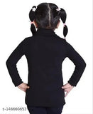 Black and white high neck sweaters combo pack for kids, wool material, winter wear for boys and girls (pack 2)