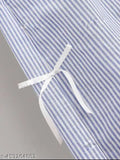 DCSTRIPES patterned bow pantalones 3, blue fabric with white stripes, zip closure