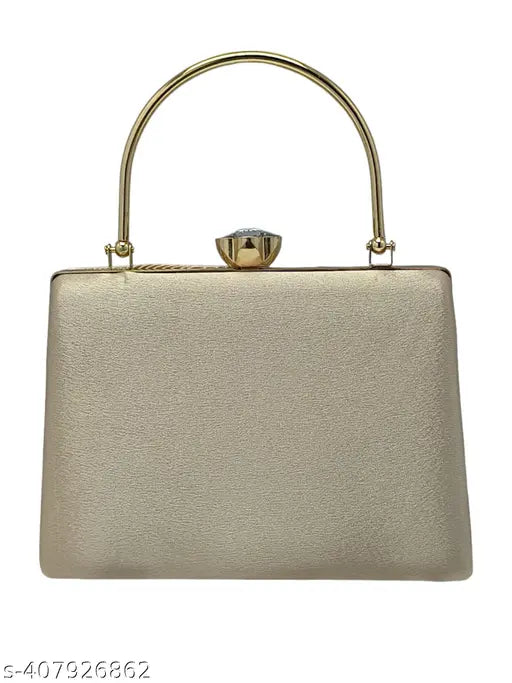 Gold beaded clutch with long strap