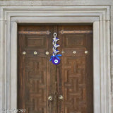 Silver three fish Feng Shui Vastu evil eye wall hanging for good luck, prosperity, and health
