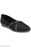 Synthetic slip-on ballet flats by BellaQueen, fashionable women's footwear in sizes IND-4 to IND-8, origin India