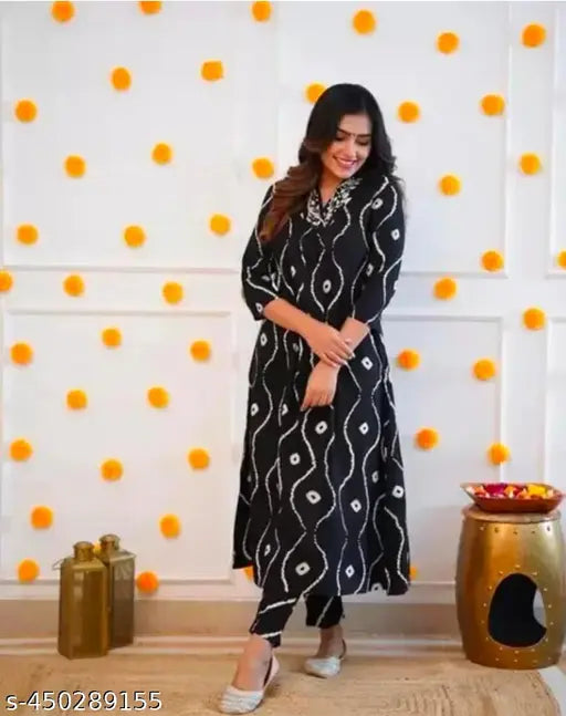 Tejas black handwork kurta set