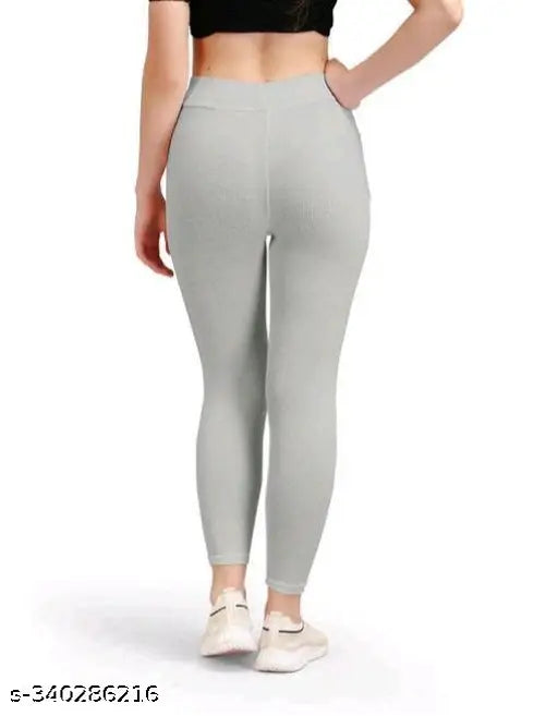 Cotton blend unique women's jeggings, gorgeous solid net design, size 28-Free [Size] India-made fashion