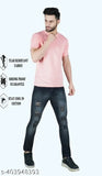 Comfortable slim fit cotton blend grey rough denim jeans