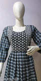 Woolen check kurta, long sleeves