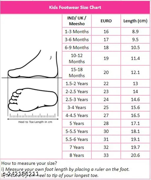 Black cotton canvas kids sneakers, UK size chart, with measurements in centimeters from heel to toe and length in centimeters, for EU size 36 - 47