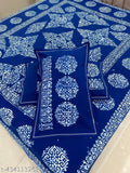 Wax batik pure cotton double bed sheet, botanical pattern, fast color, best-selling flat sheets