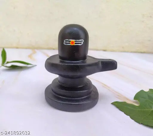 Marble Shivling for car dashboard, traditional SCULPTO MANIA Pooja accessory, India-made spiritual figure on dashboard