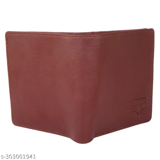 Gittak brown faux leather wallet for men, 6 card slots, 1 coin pocket, 2 hidden compartments, 2 currency slots, ID slot. Brown leatherette wallet with plenty of room for cards and coins. Perfect gift for loved ones. Made in India