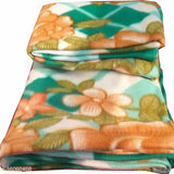 Vibrant microfiber fleece blanket by Uniquestyletrader, free size (90x60in), India-made