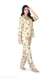 Floral patterned pyjamas, matching top and bottom set