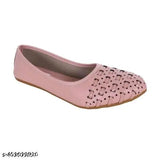 Synthetic textured ballerinas by Styles Bellies - slip-on flats in various sizes (IND-4 to IND-9), made in India