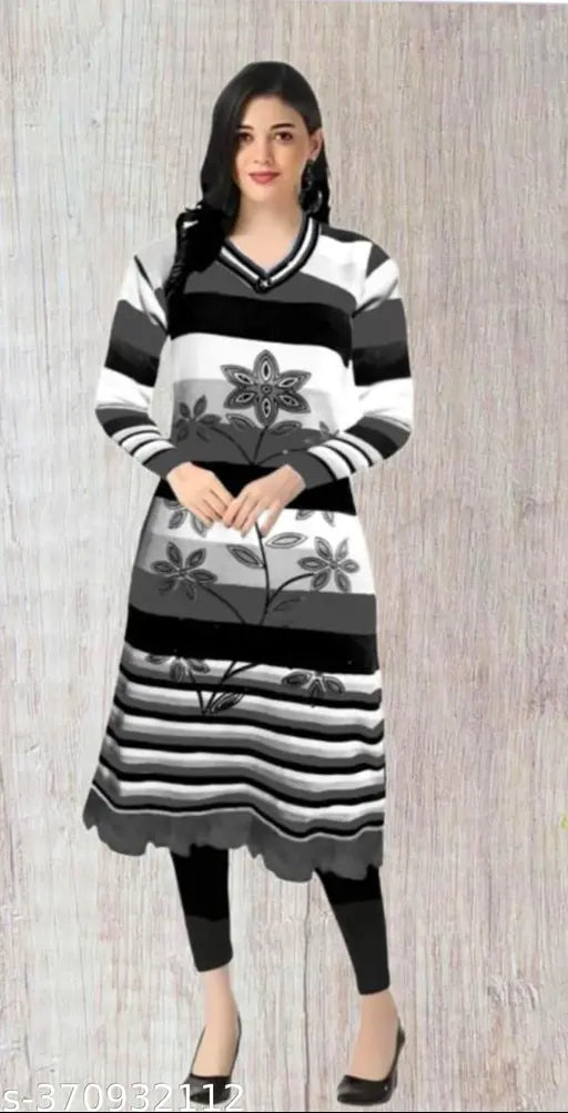 Woolen women's long sleeve kameez