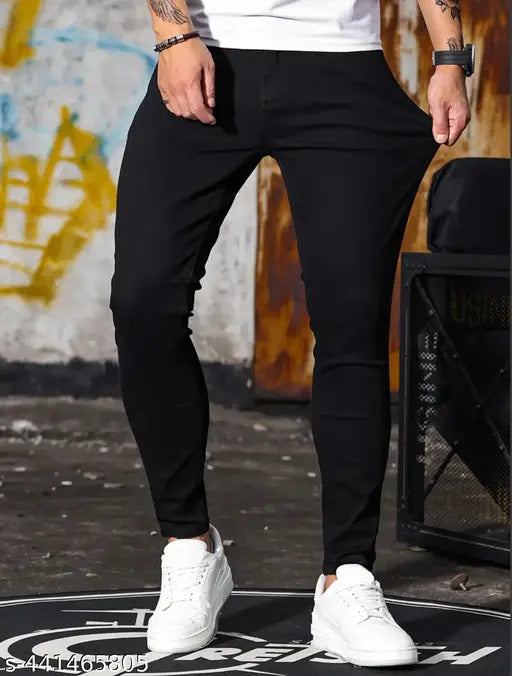 Men's slim fit black jeans