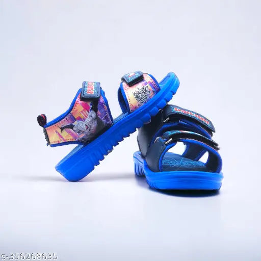 SpiderShock kids' sandals, colorful design with superhero theme, adjustable straps