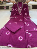 Viscose Rayon printed kurta pant set, three-quarter sleeves. Pack of 2 sizes S-XXXL. Indian ethnic wear on model